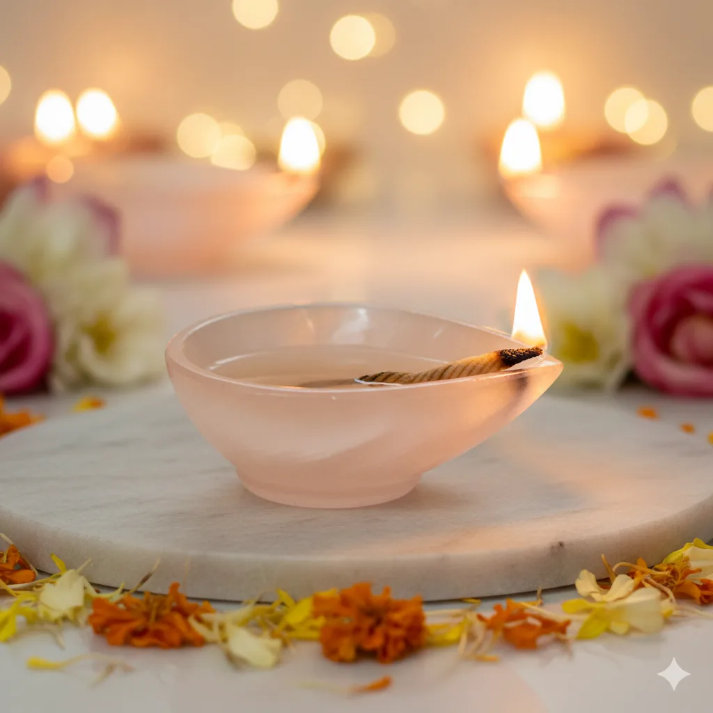 Rose Quartz Crystal Deepak