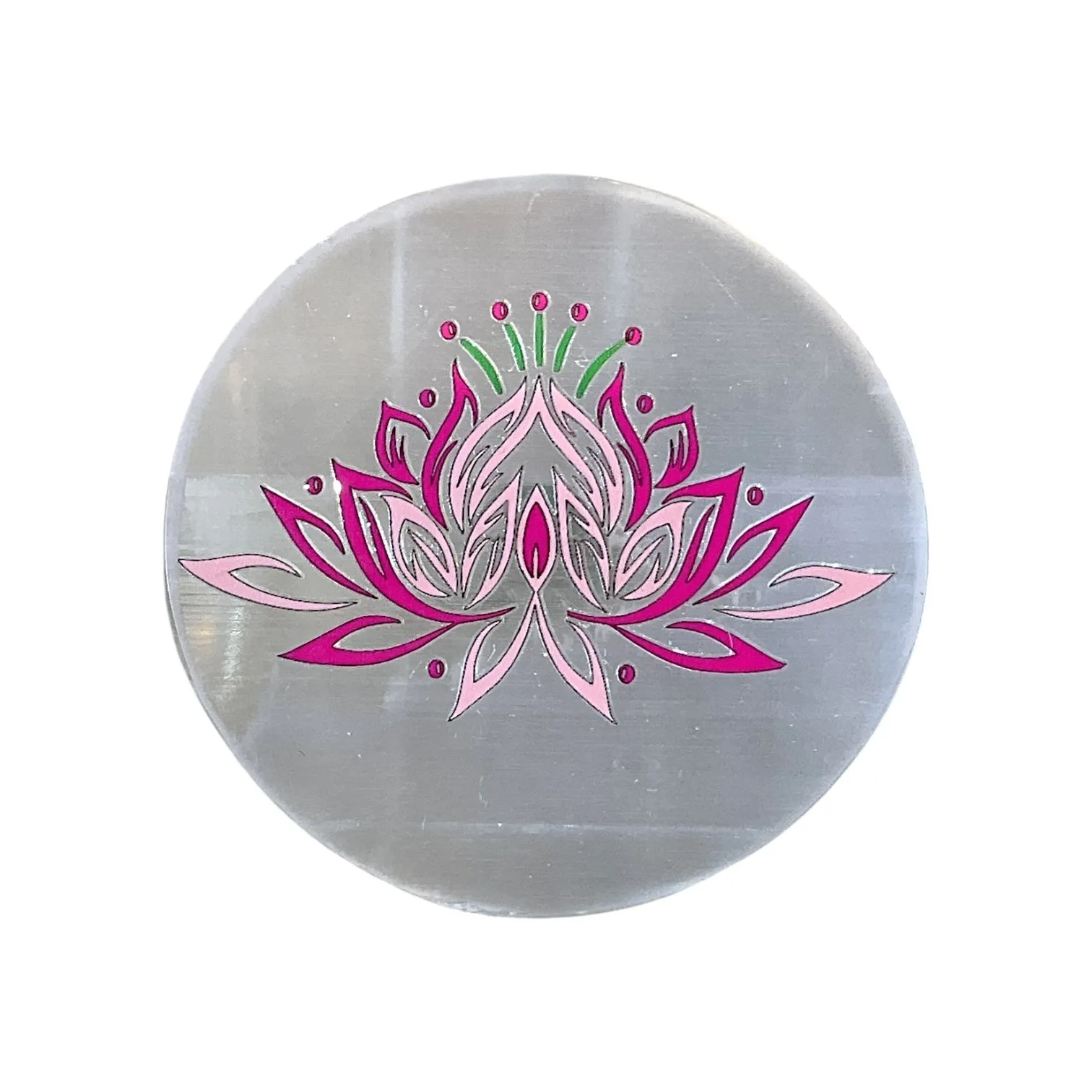 Selenite Round Charging Plate