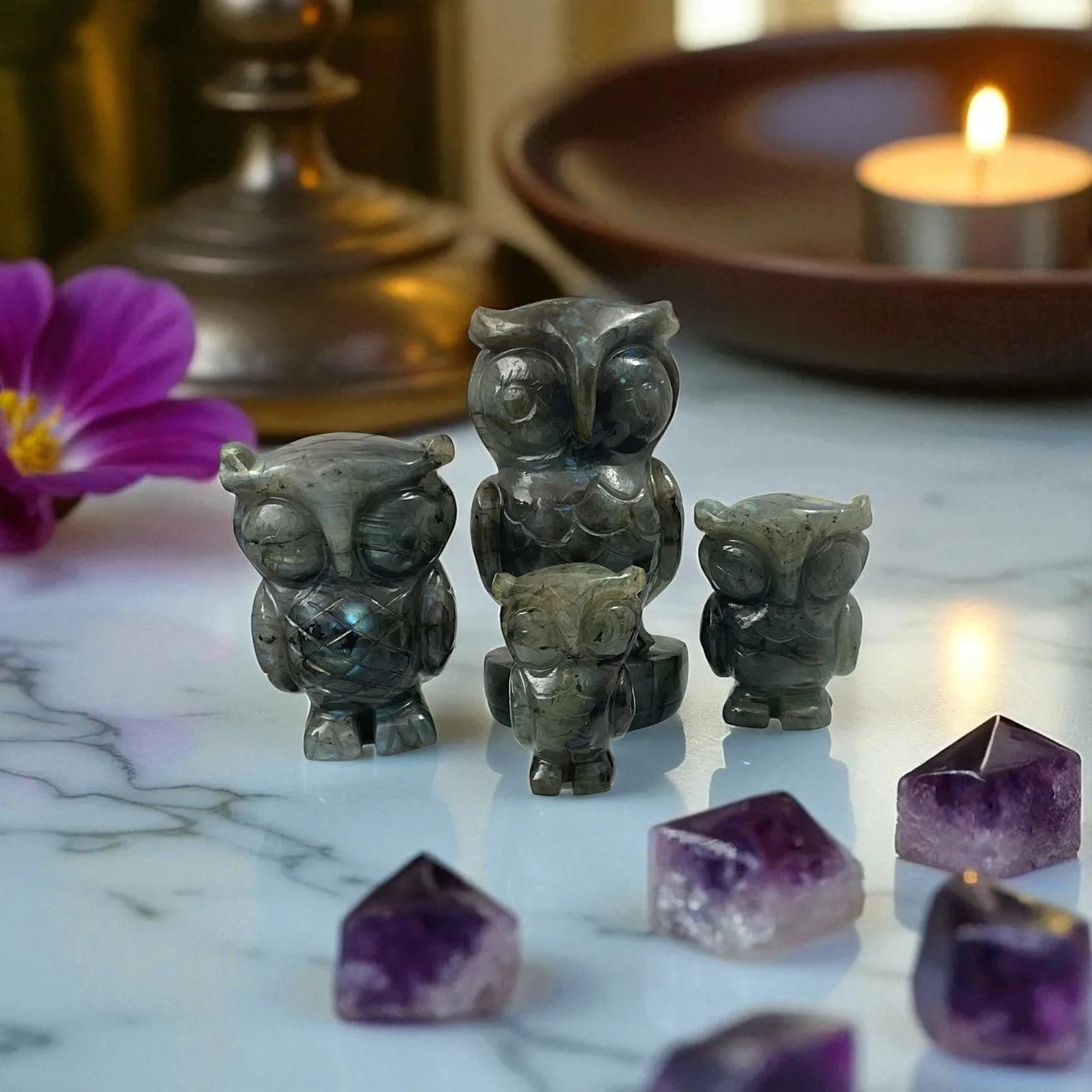 Labradorite Owl