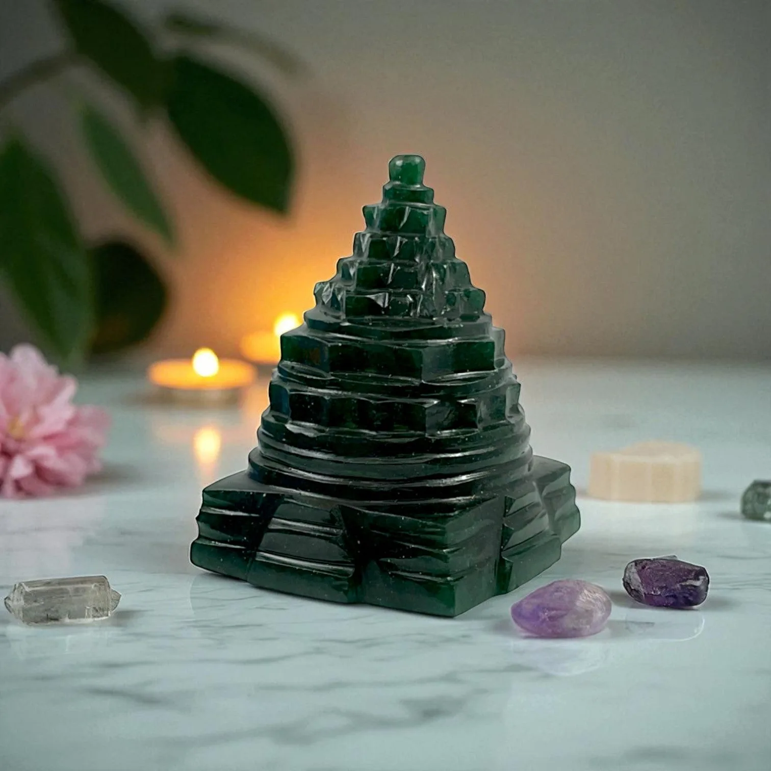 Green Aventurine Shri Yantra