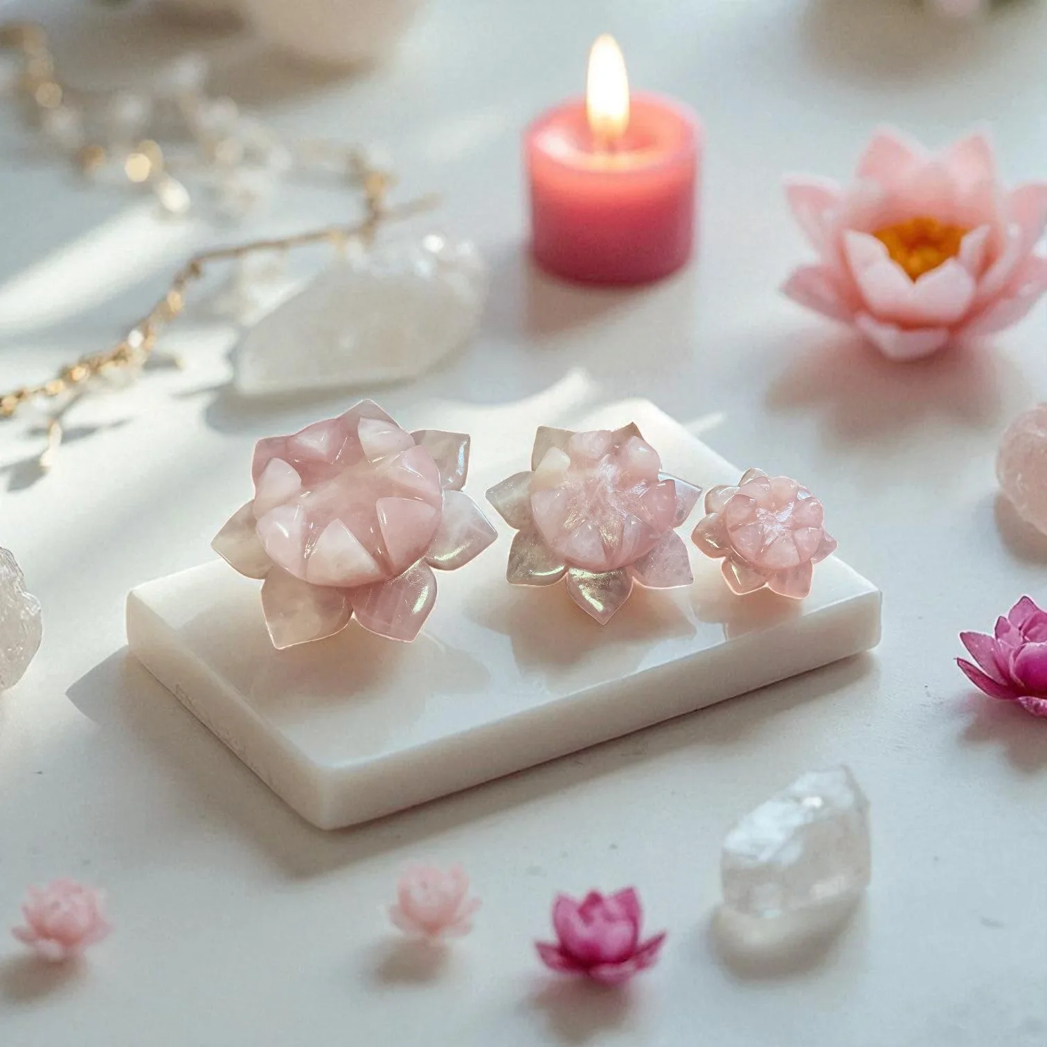 Rose Quartz Lotus