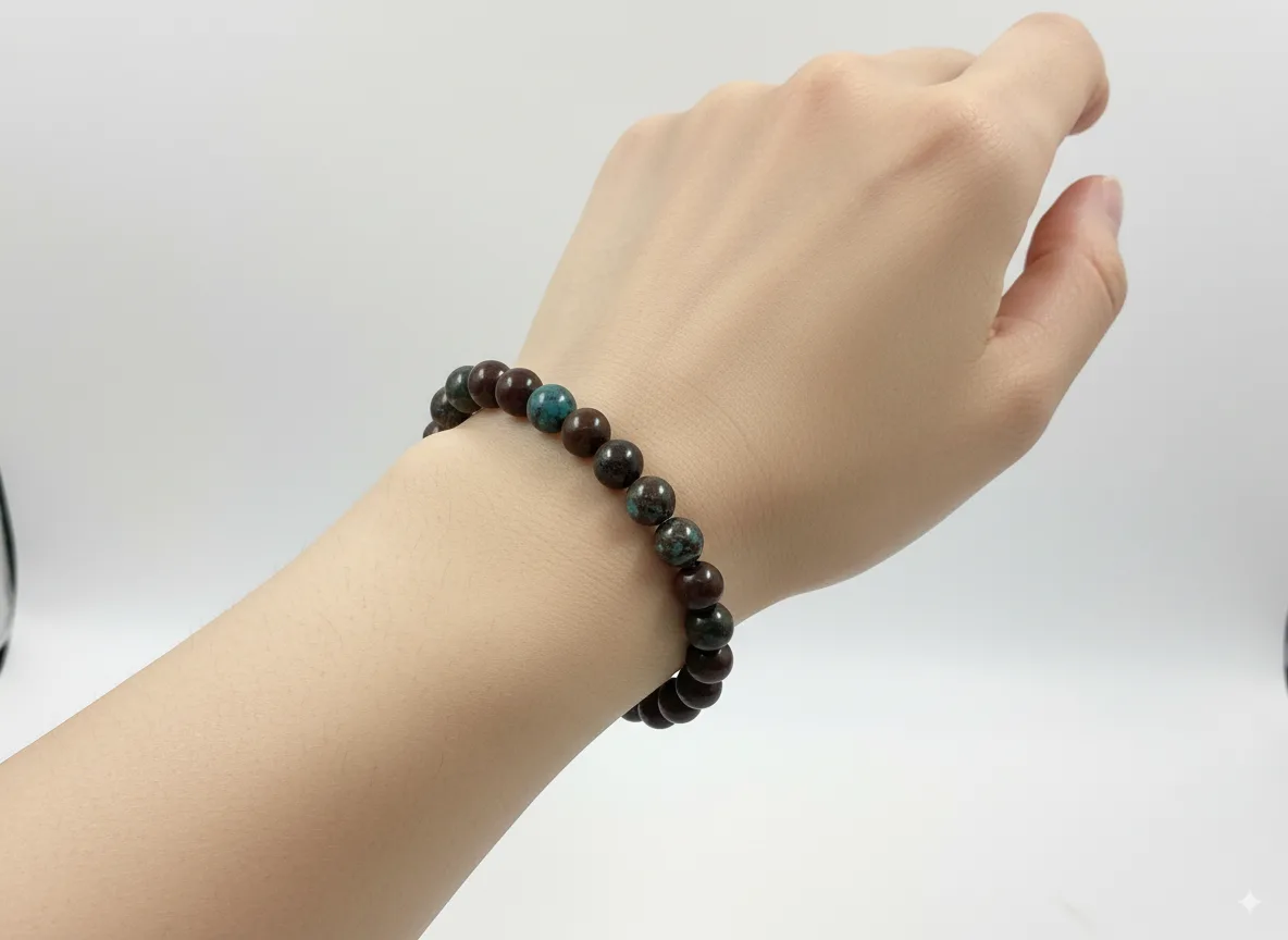 Chrysocolla Communication & Healing Bracelet ( 8 mm Beads )