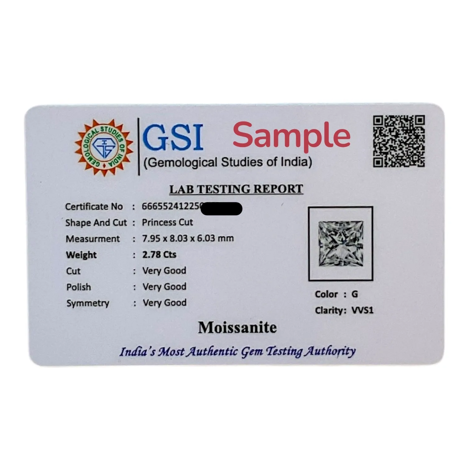 Moissanite - 2.78 Cts