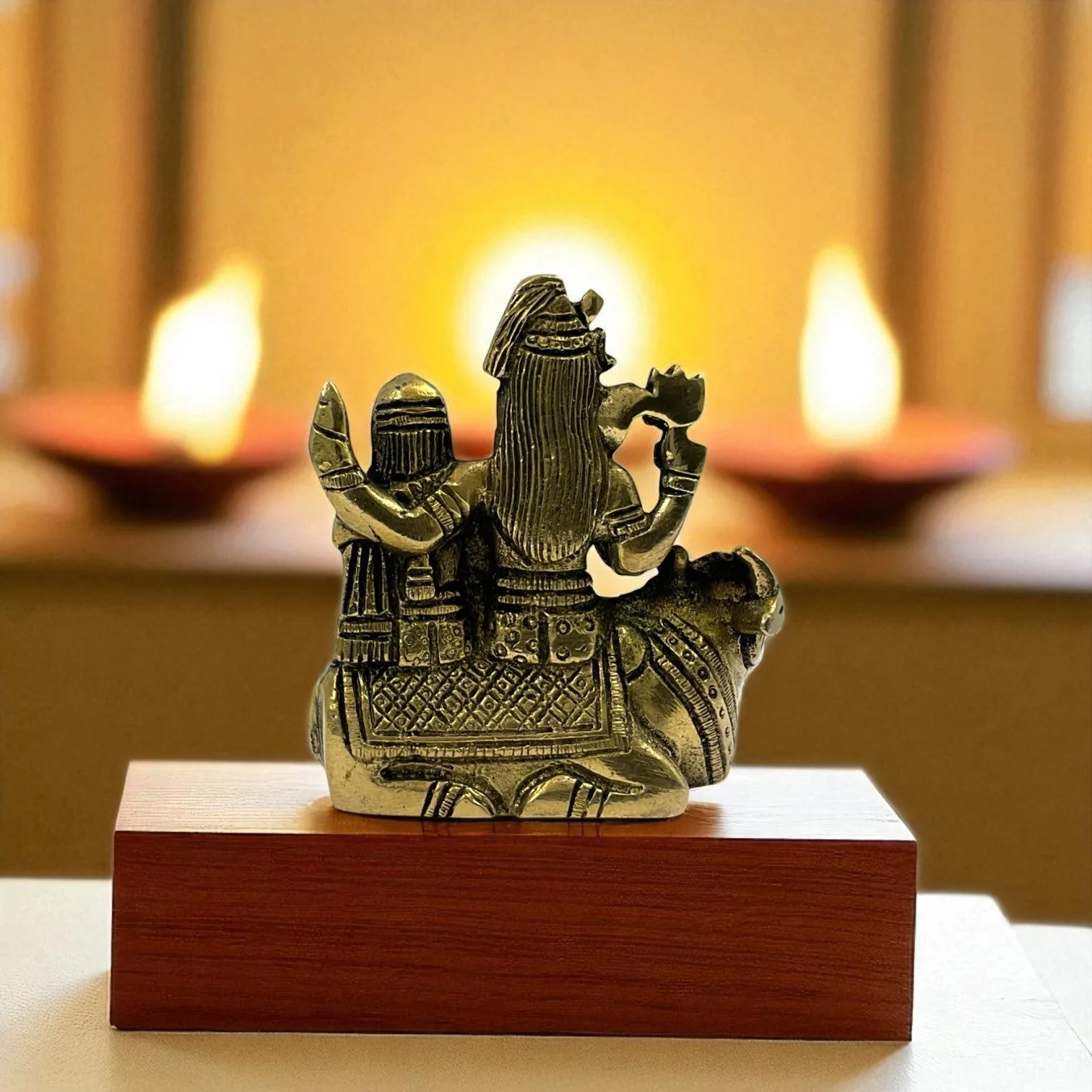 Brass shiv parivar idol (shiv, ganesh, parvati , nandi )