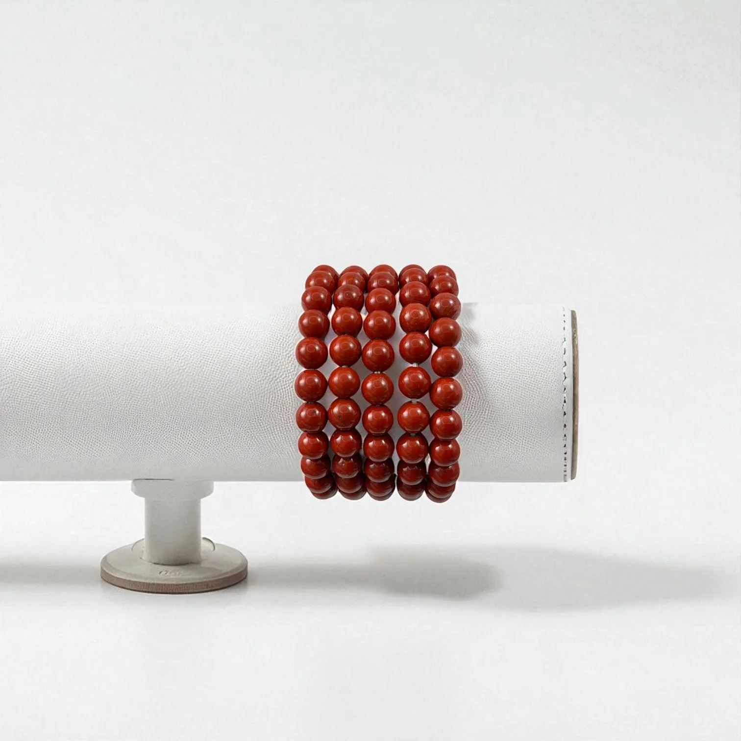 Classic Red Jasper Bead Bracelet