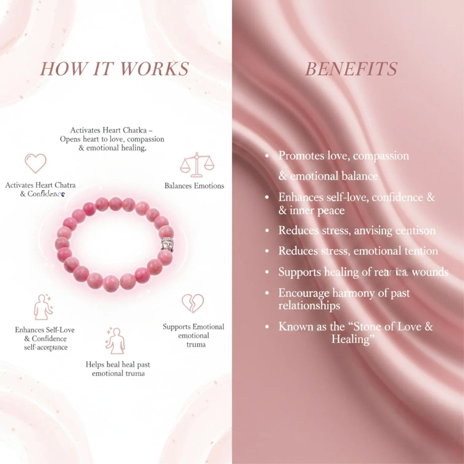 Rhodochrosite Bracelet 8mm
