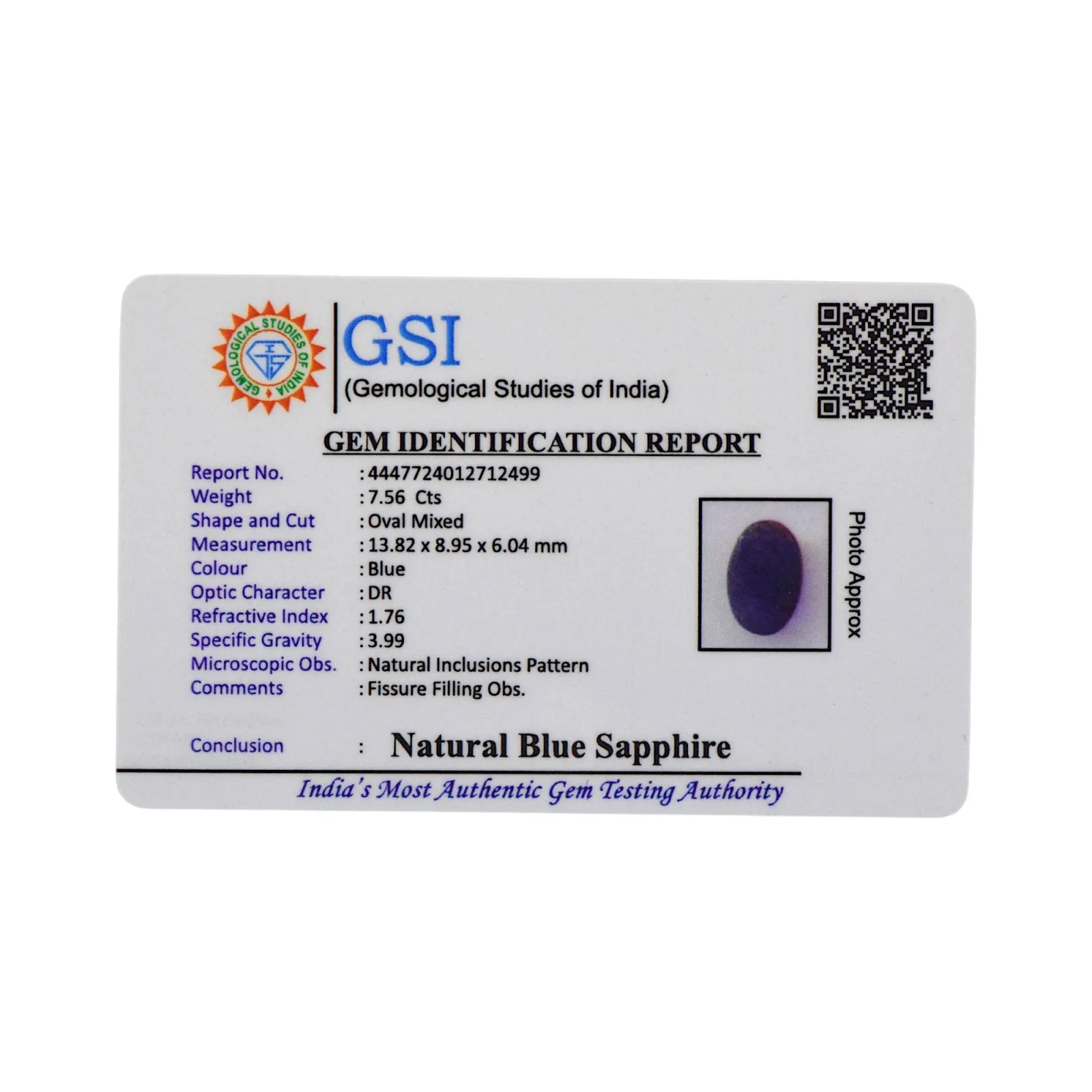 Blue Sapphire - 7.56 Carat