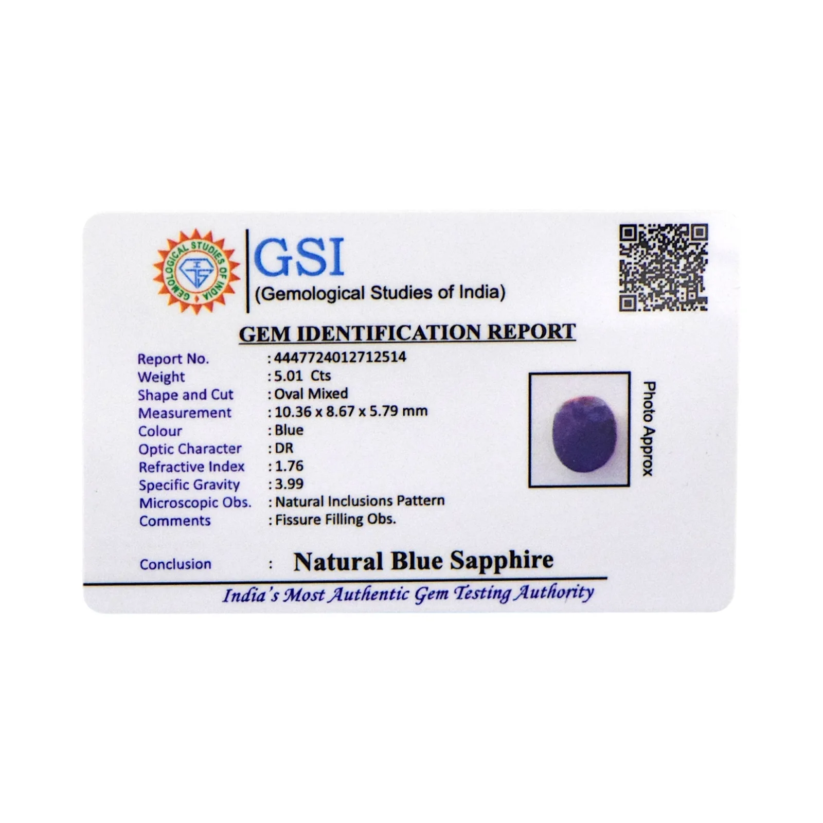 Blue Sapphire - 5.01 Carat