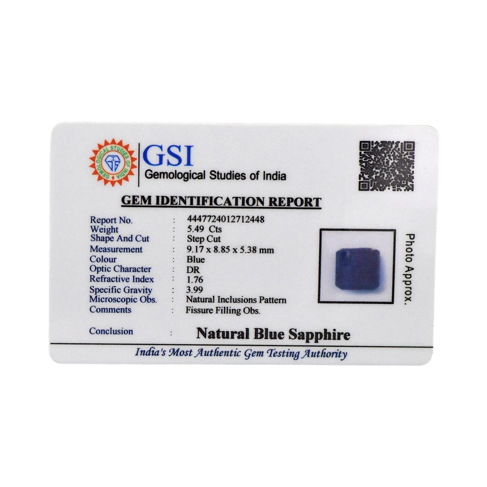 Blue Sapphire - 5.49 Carat