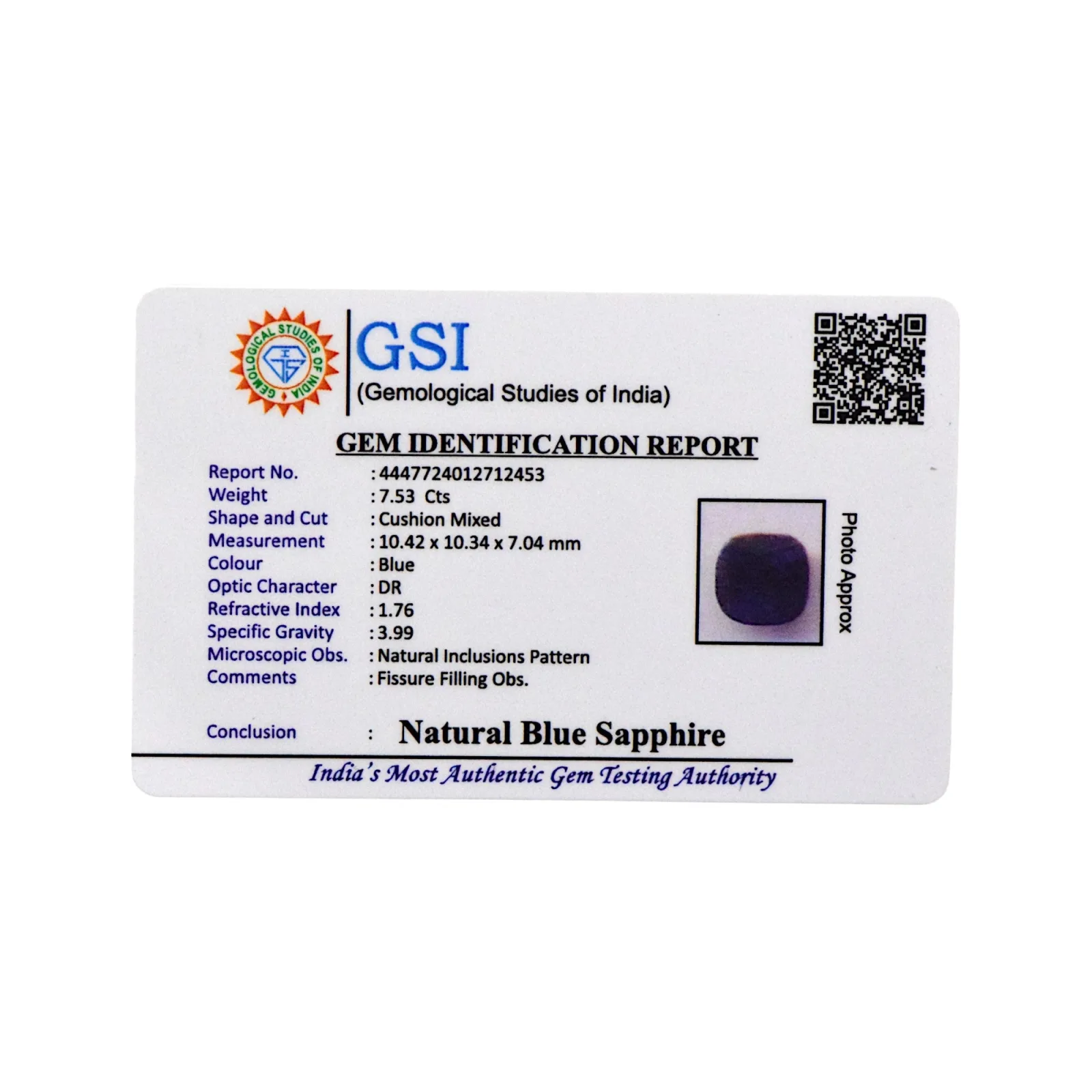 Blue Sapphire - 7.53 Carat