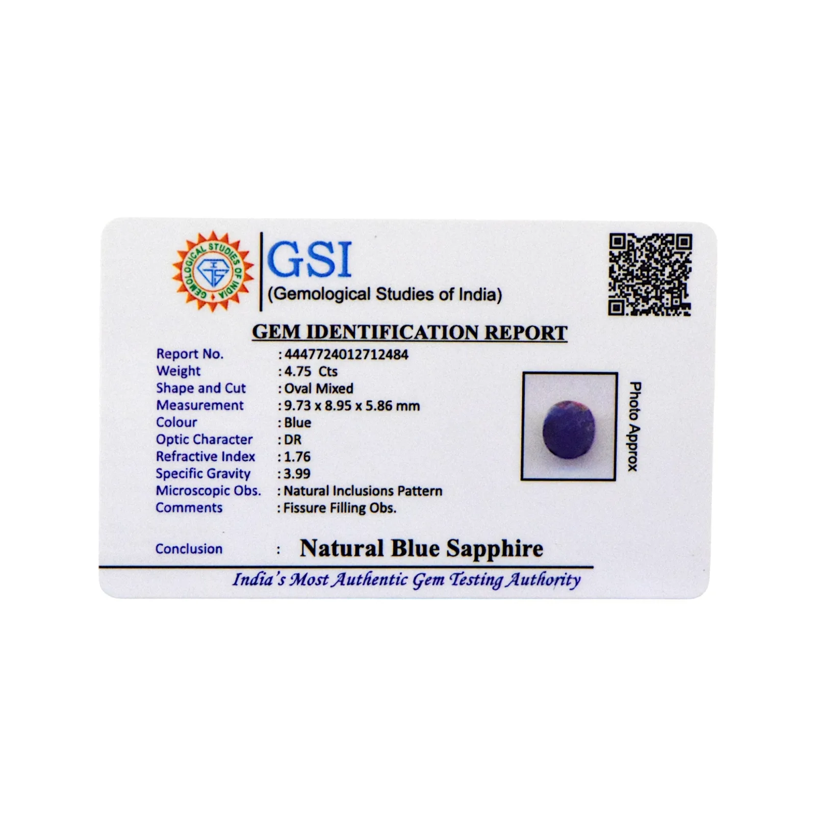 Blue Sapphire - 4.75 Carat