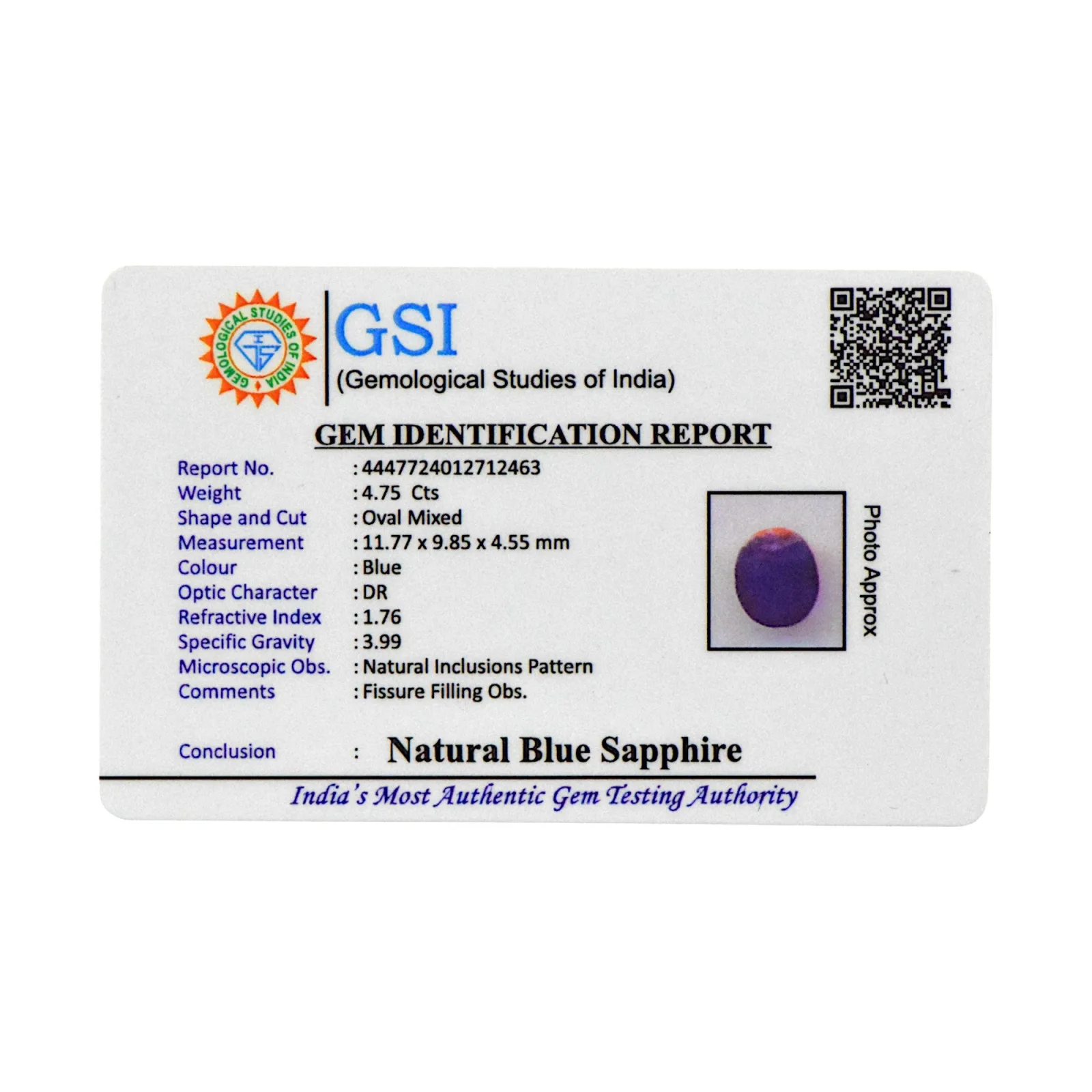 Blue Sapphire - 4.75 Carat