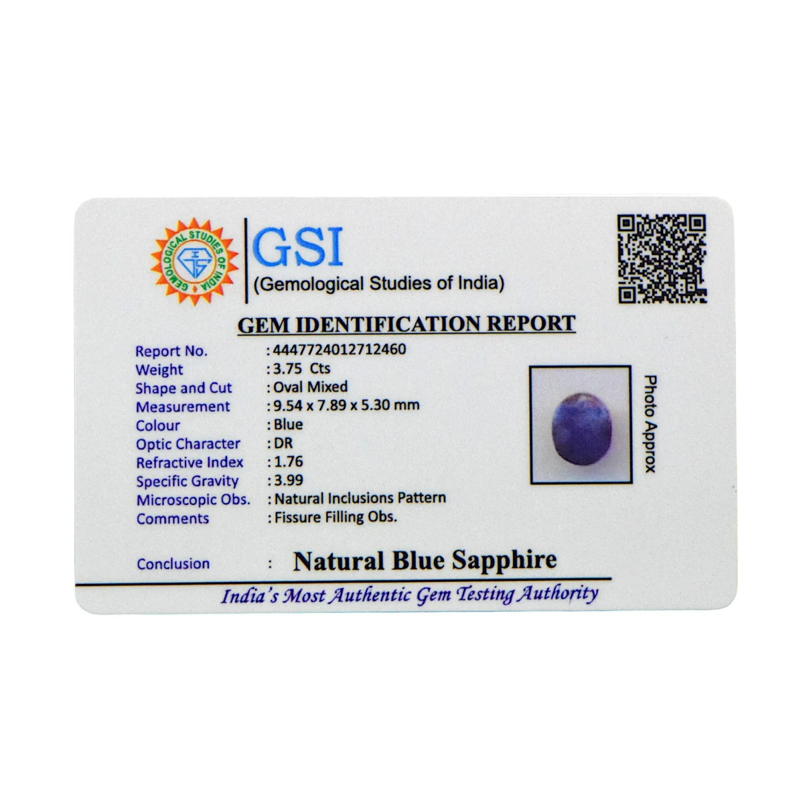 Blue Sapphire - 3.75 Carat