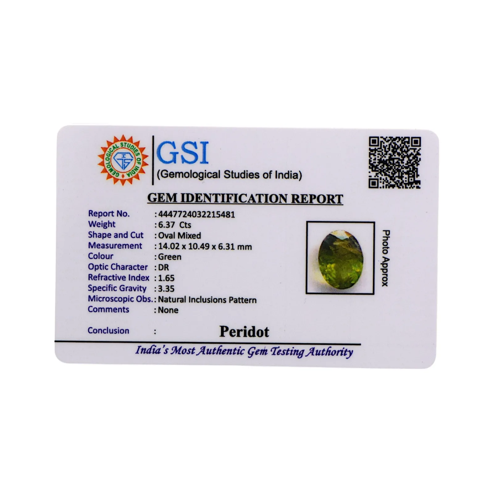 Peridot - 6.37 Carat