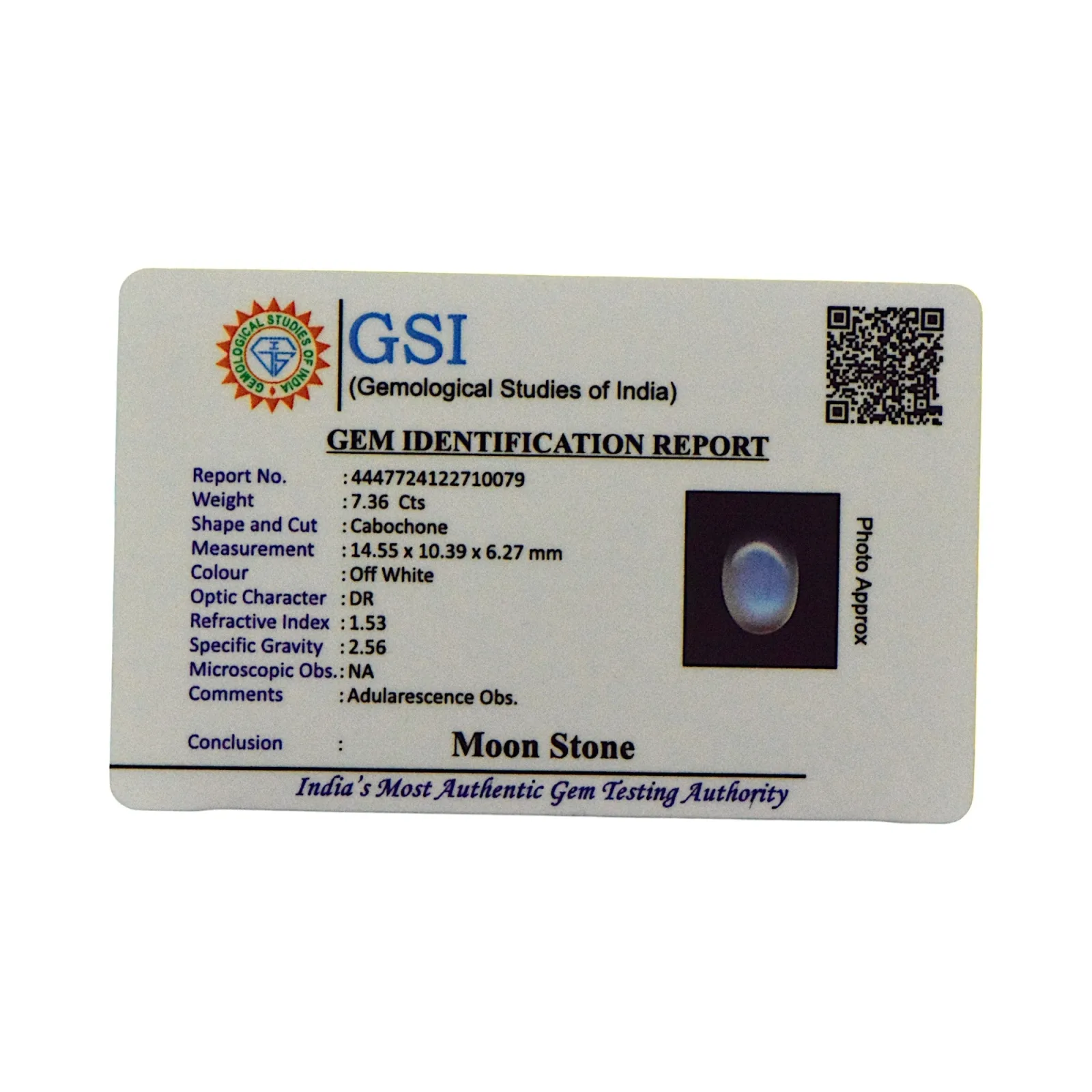 Blue Moonstone - 7.36 Carat