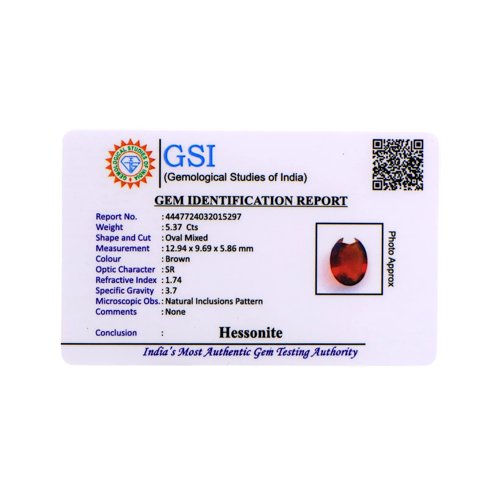 Hessonite - 5.37 Carat / AAA-Quality