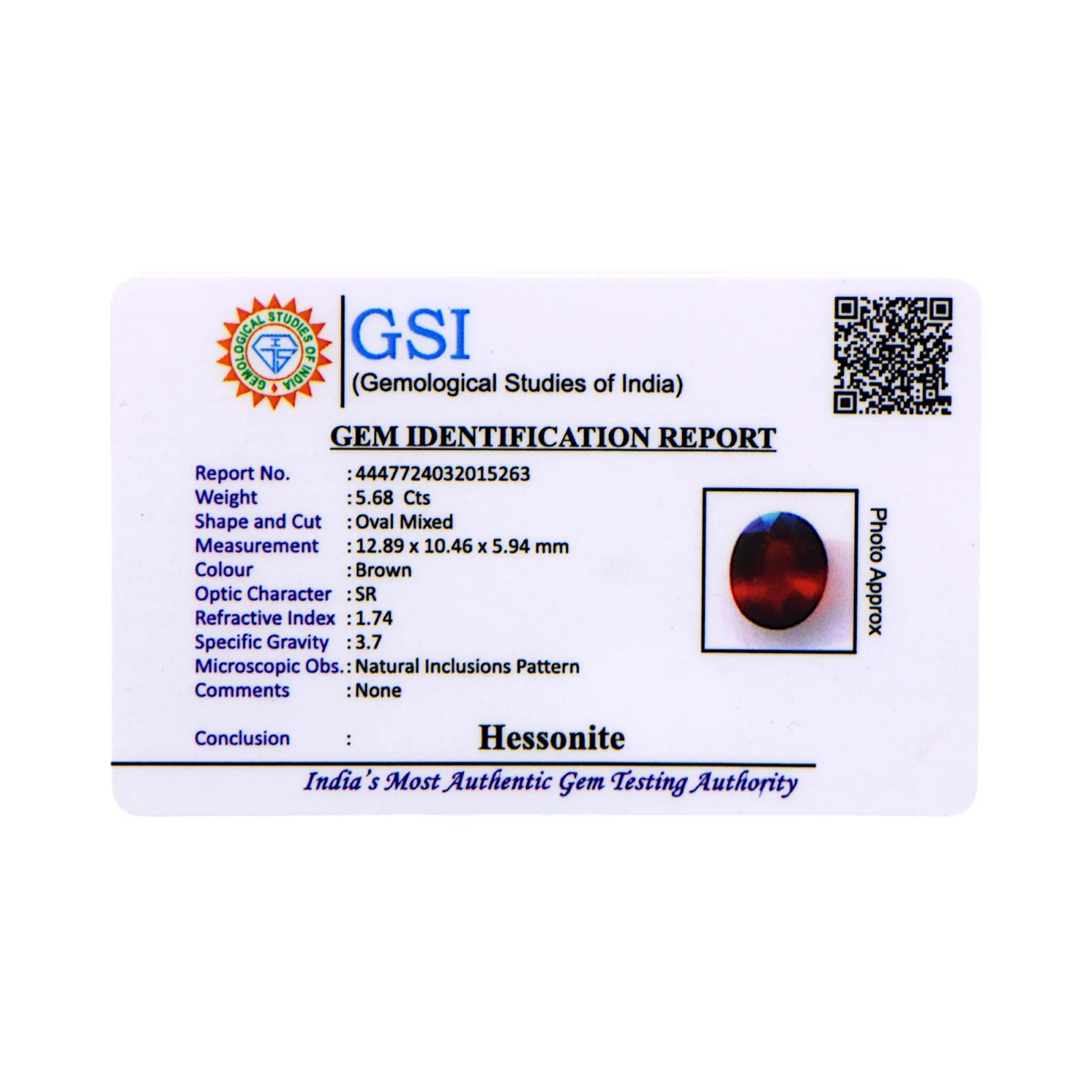 Hessonite - 5.68 Carat / AAA-Quality