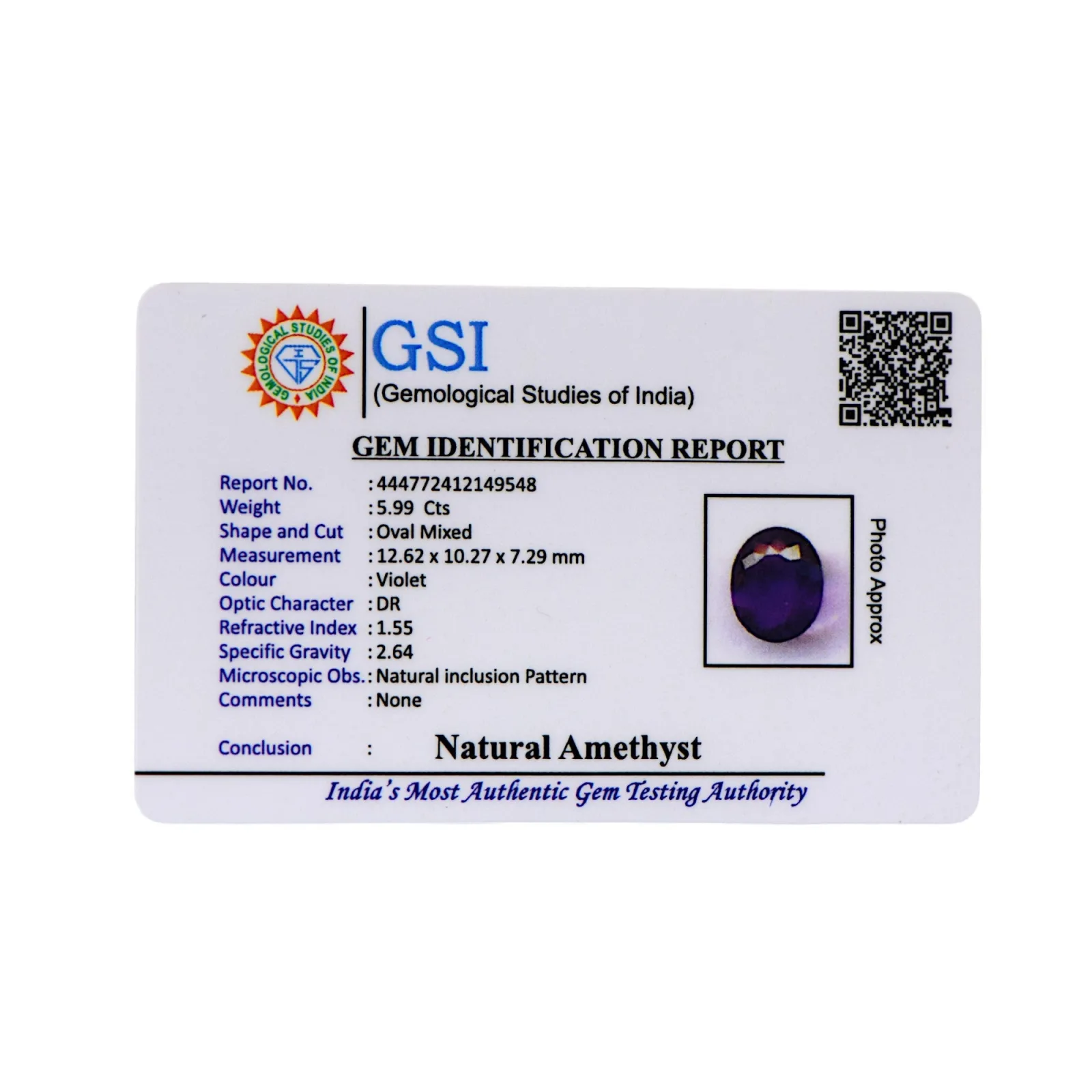 Amethyst - 5.99 Carat