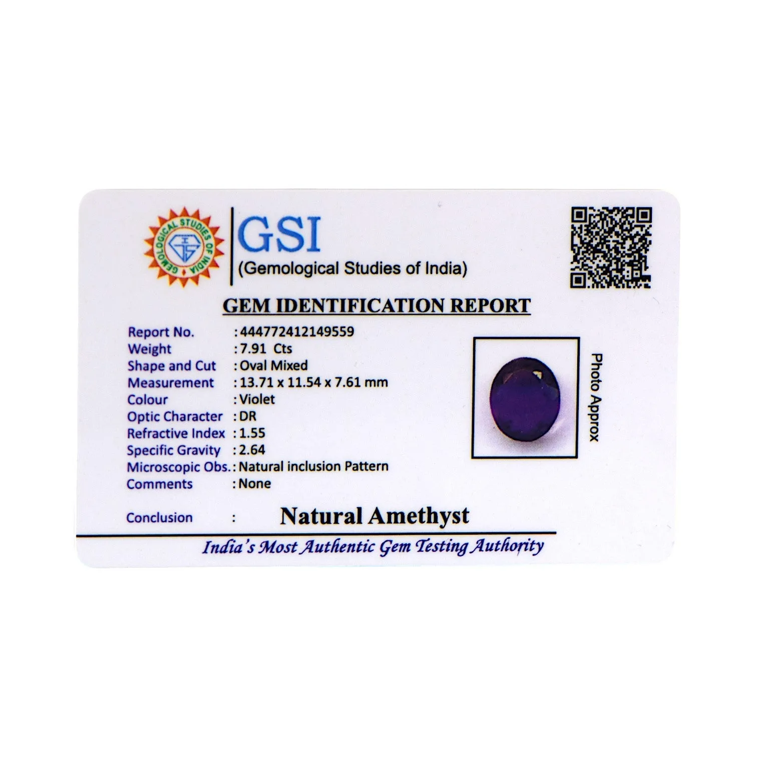 Amethyst - 7.91 Carat