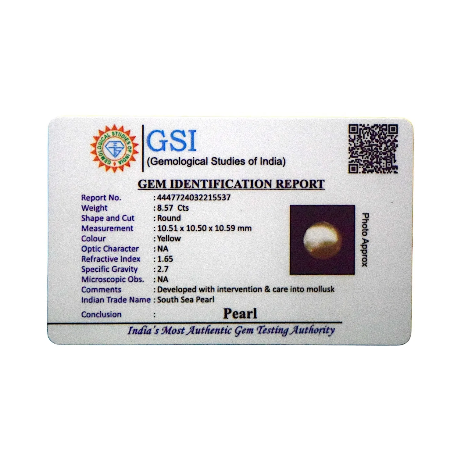 South Sea Pearl - 8.57 Carat