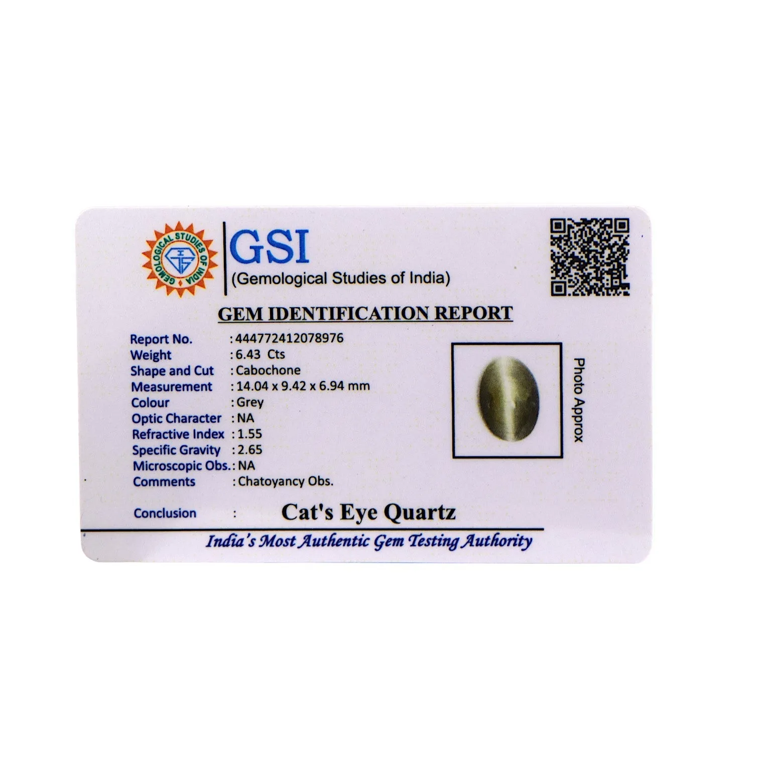 Cat's Eye - 6.43 Carat / AAA-Quality