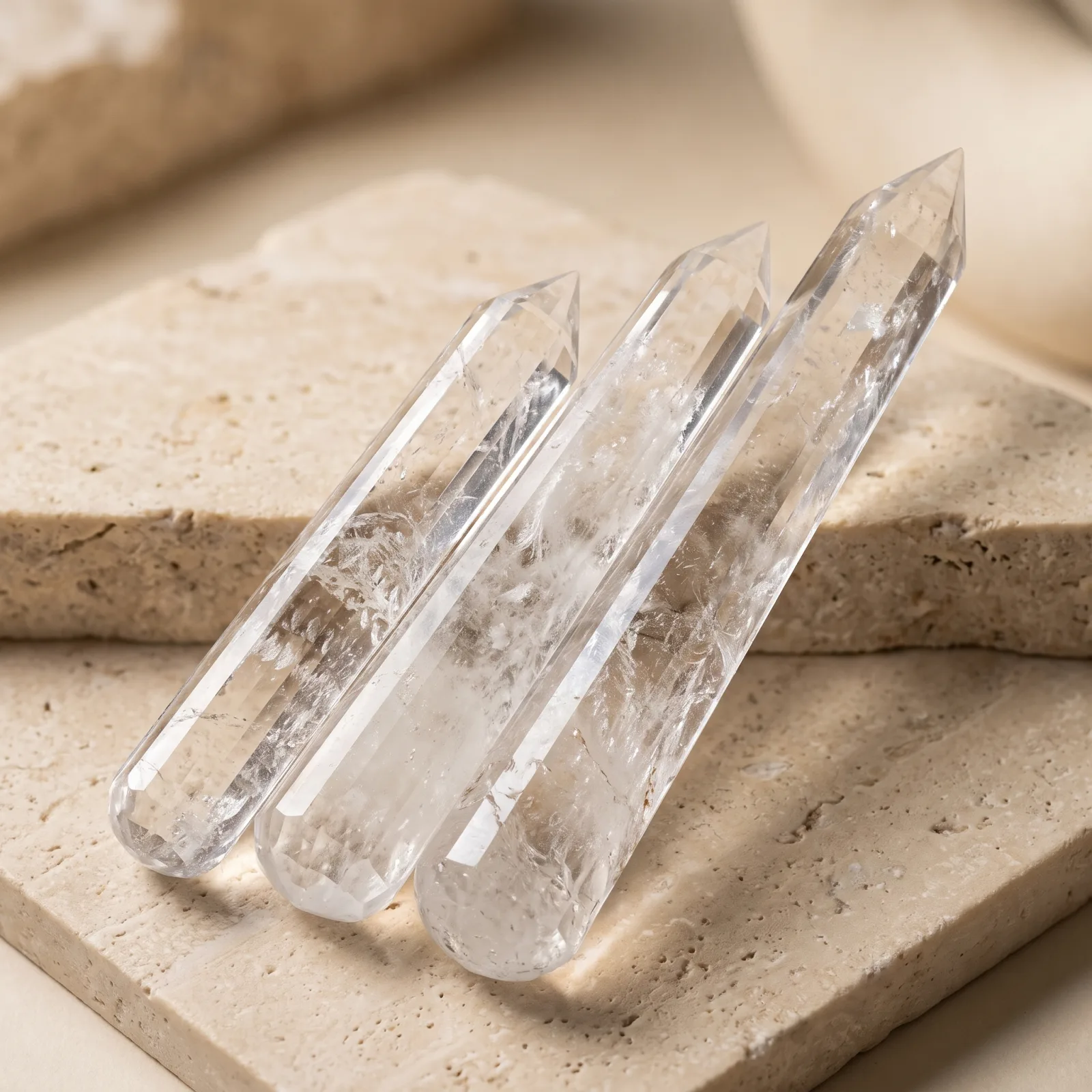 Big clear quartz (wand) 16 Cut (11 X 14 cm )