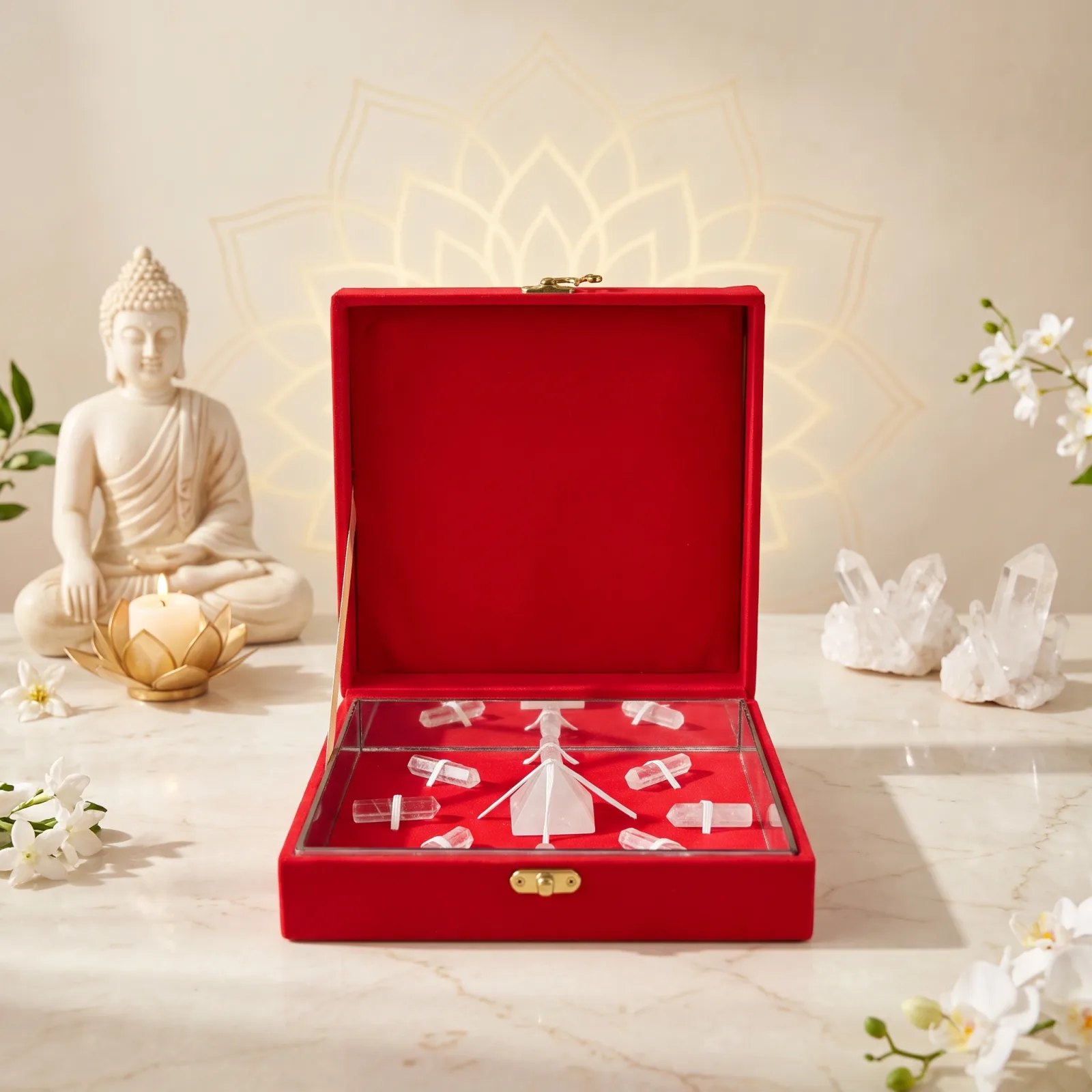 Small Mirror Grid Box With Material