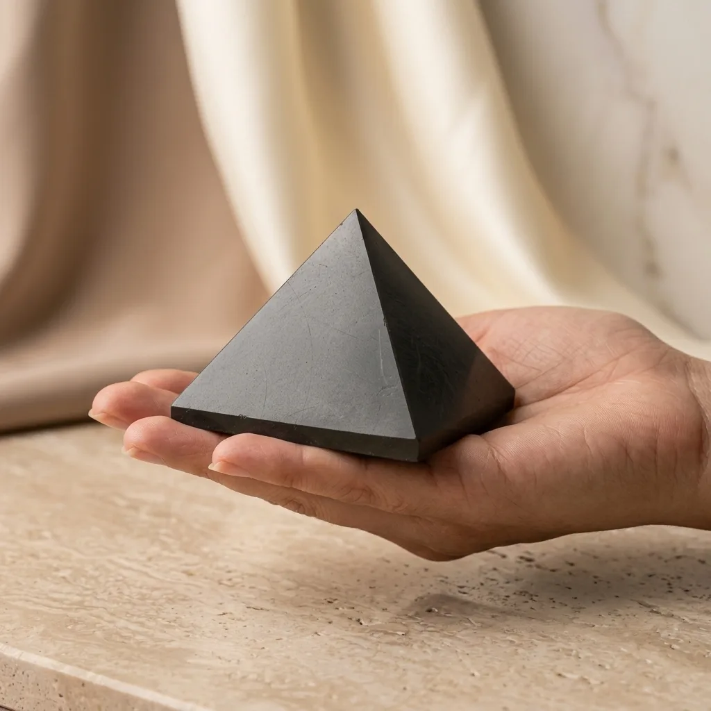 Black Obsidian Pyramid - 2.5 cm