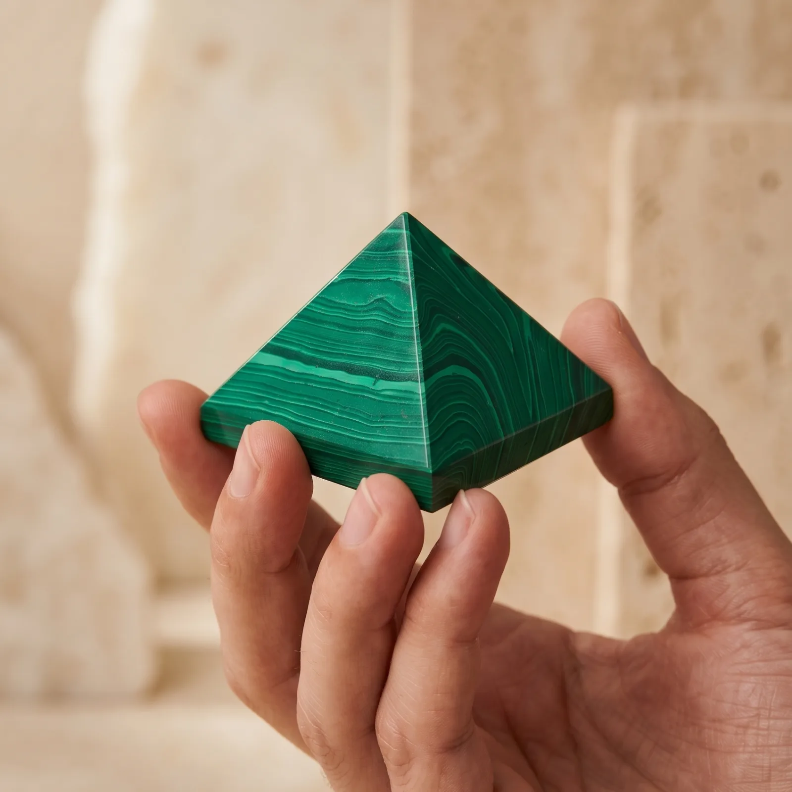 Malachite Pyramid - 5 cm