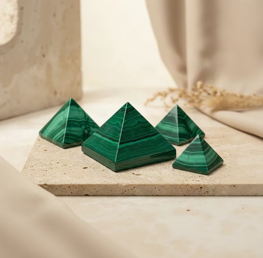 Malachite Pyramid - 5 cm