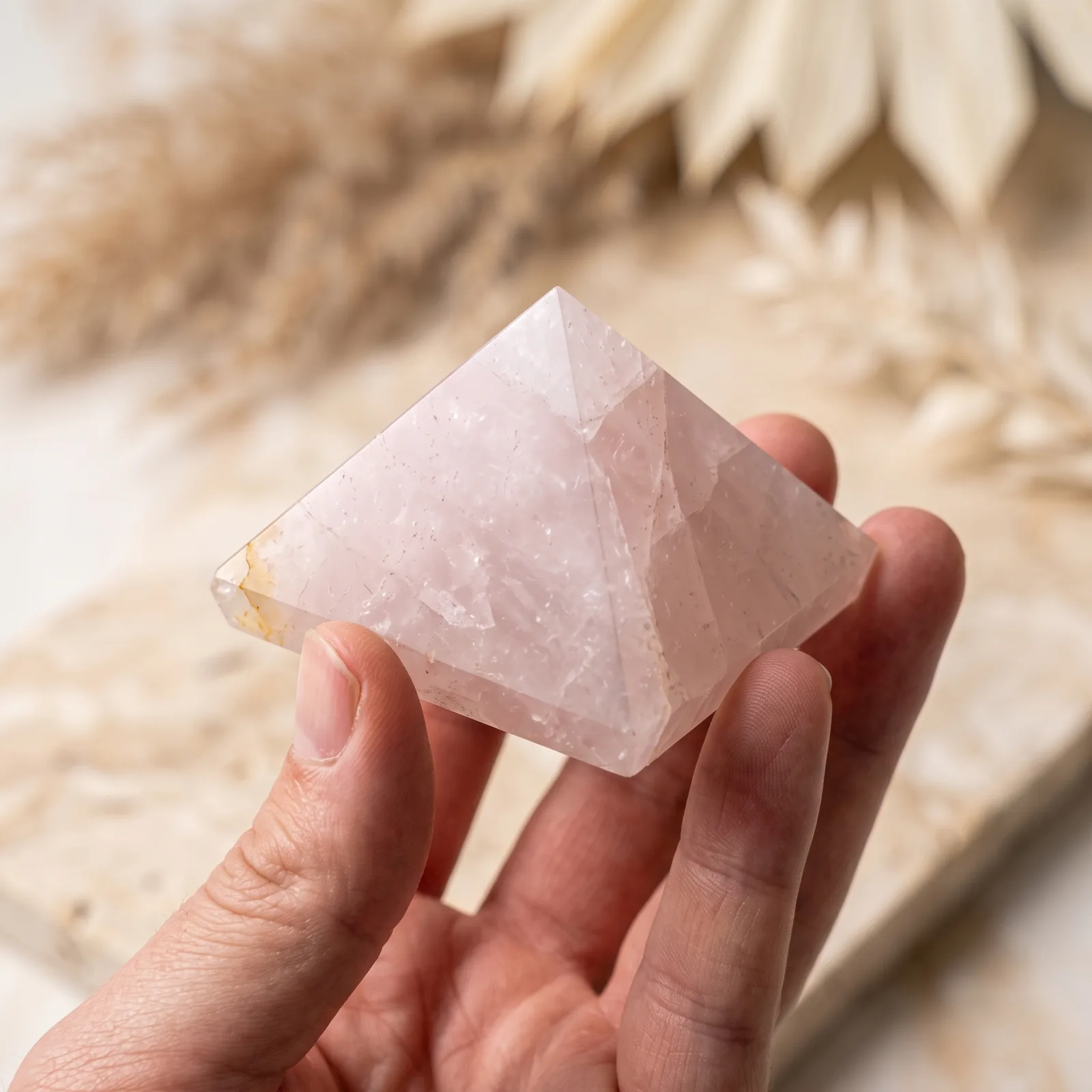 Rose Quartz Pyramid - 2.5 cm