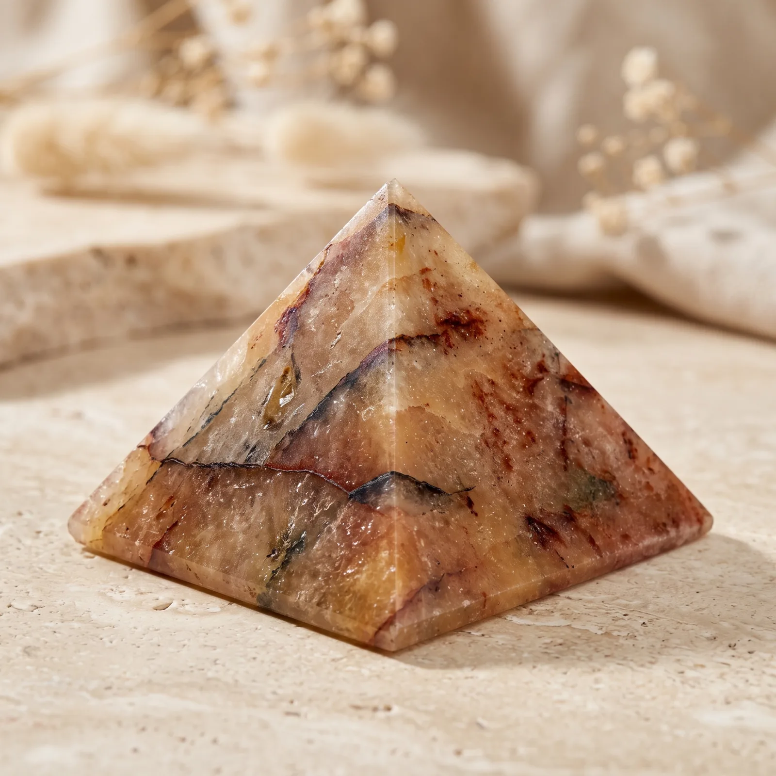 Red Aventurine Pyramid - 9 cm
