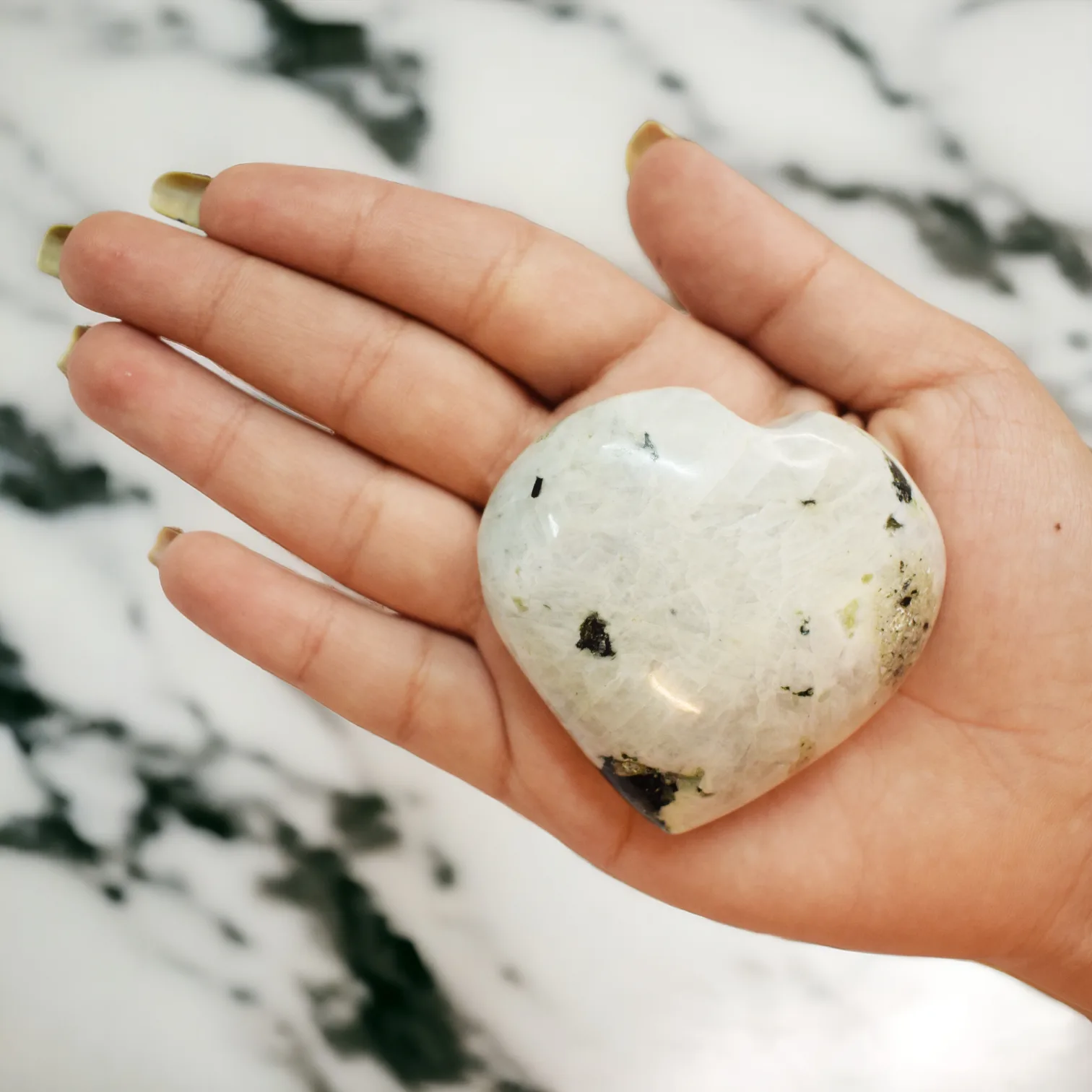 Moonstone Heart Stone