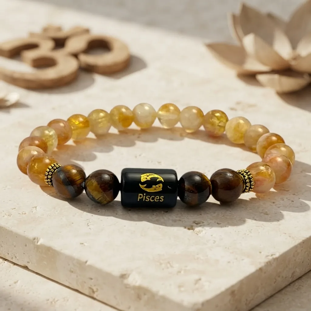 Pisces Tiger Eye & Citrine (Bracelet)