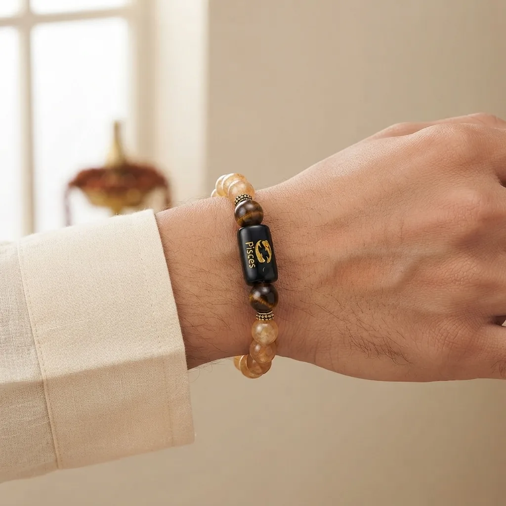 Pisces Tiger Eye & Citrine (Bracelet)