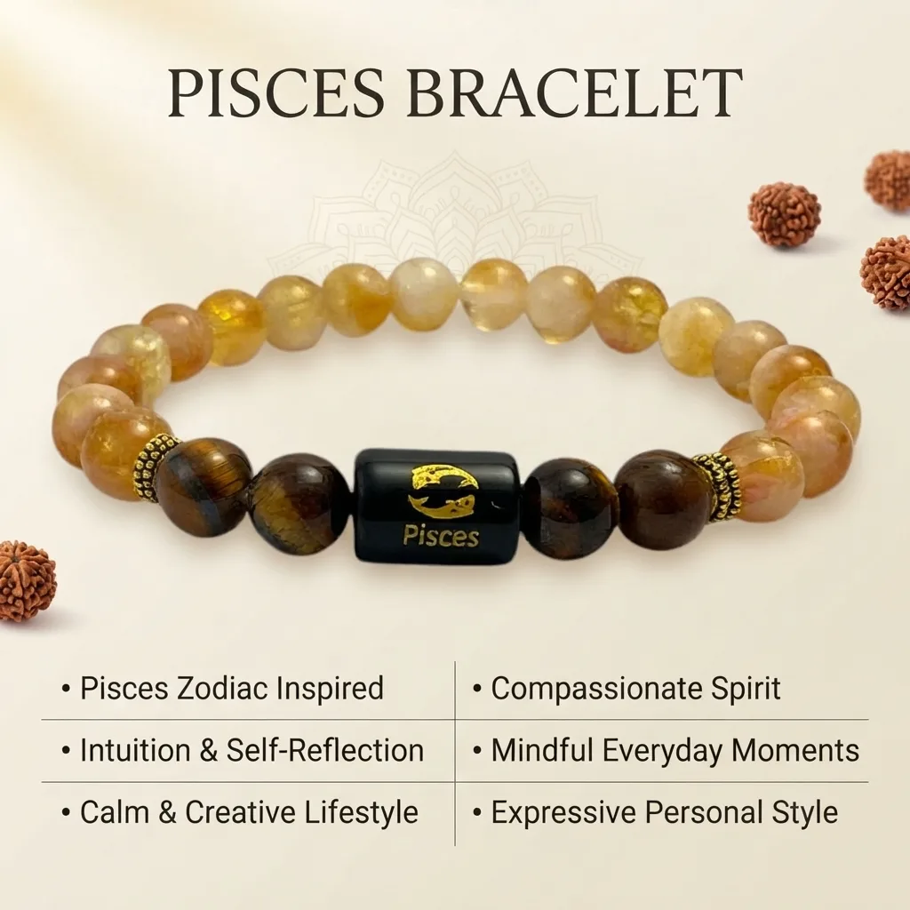 Pisces Tiger Eye & Citrine (Bracelet)