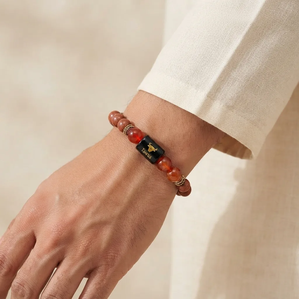 Taurus Carnelian & Sunstone (Bracelet)
