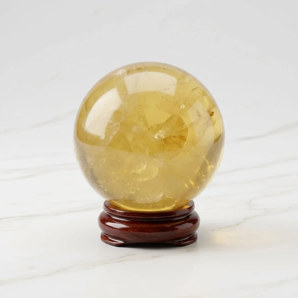 Golden Quartz Ball