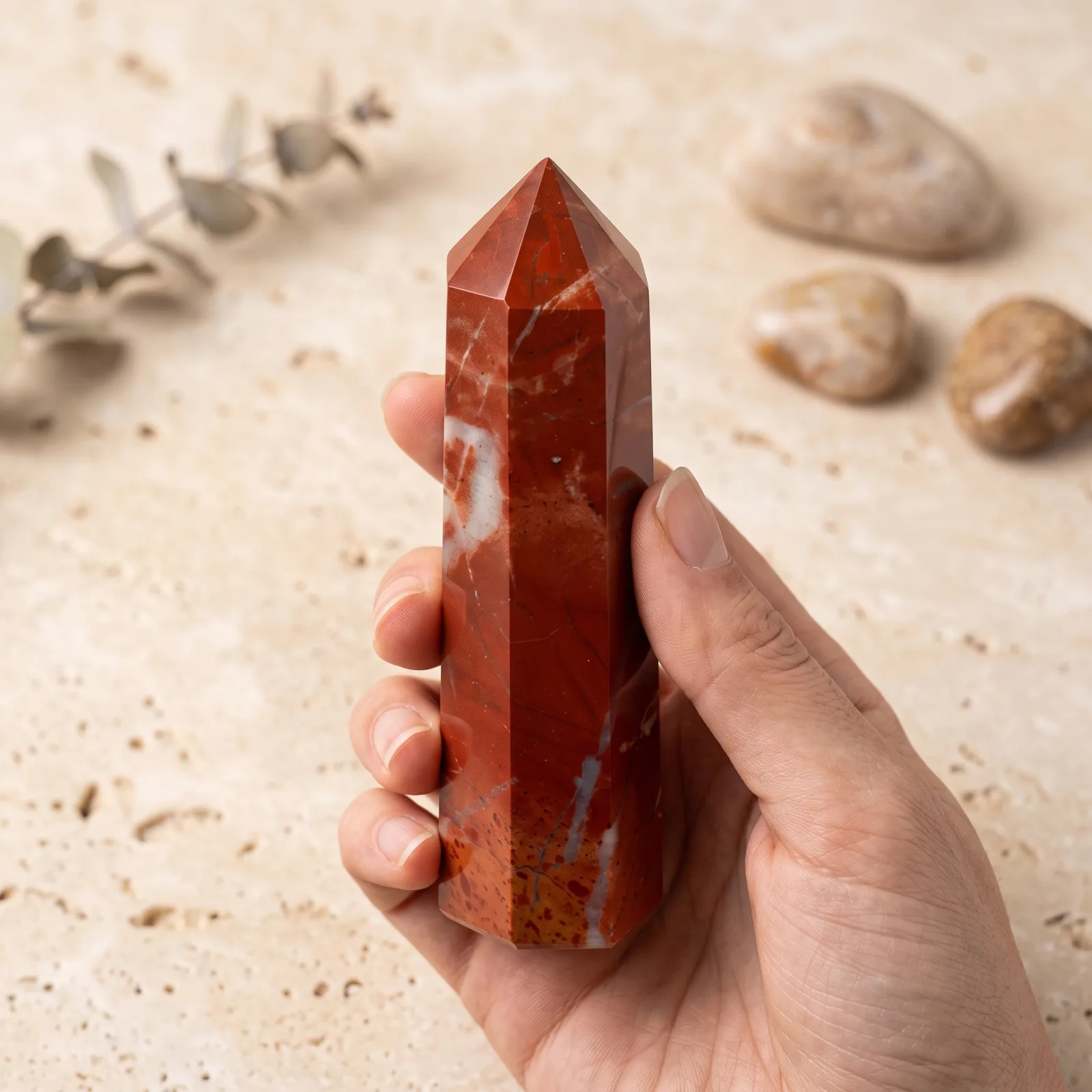 Red Jasper with Quartz